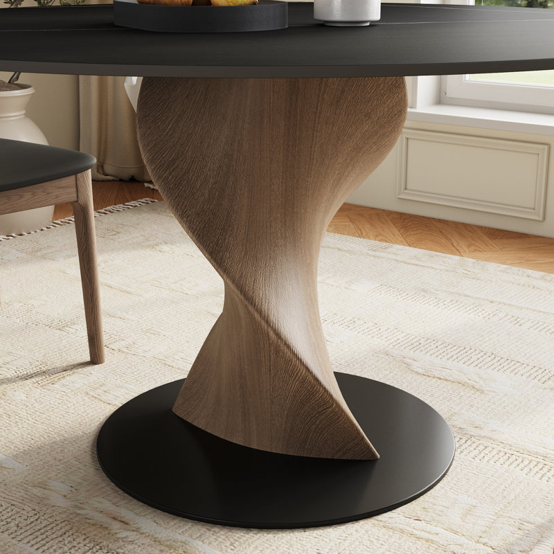 Table bistro Bistro, H 29,53 po x l 43 po x P 43 po, Noir / noyer foncé