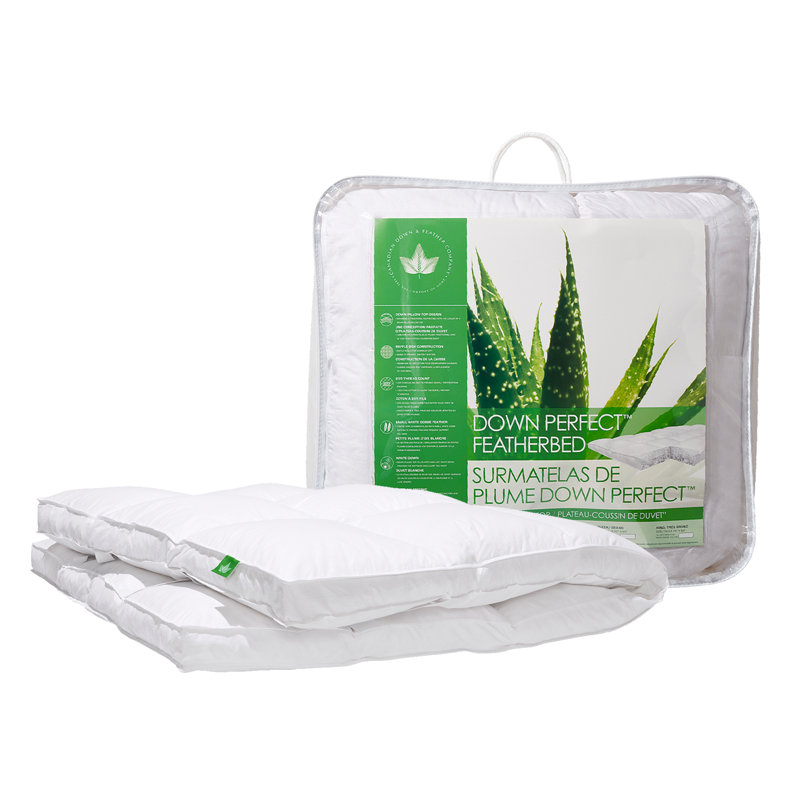 Twin White Down Featherbed Mattress Topper