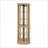 Cabinets: Lighted Corner Curio Cabinet with Adjustable Shelves | Light Oak | Traditional MDF+Glass