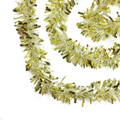 50' x 4" Wide Cut Snowblush Tinsel Christmas Garland - Unlit