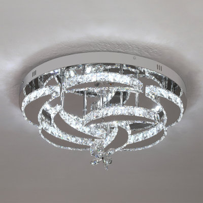Alachua 8 - Light Crystal LED Chandelier with Crystal Accents