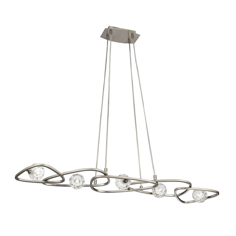 Walbridge 5 - Light Polished Chrome Kitchen Island Pendant