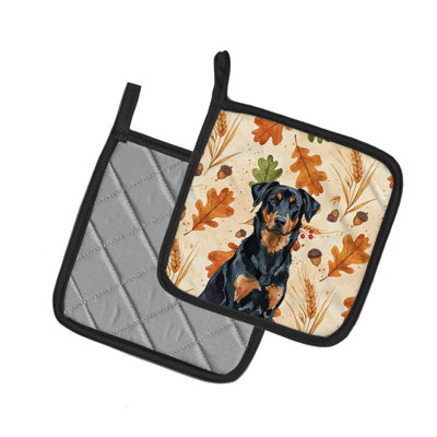 Beauceron Heirloom Fall Pair of Pot Holders
