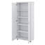 Armoire de rangement surélevée avec 2 portes et unité de plancher autoportante avec tablettes réglables
