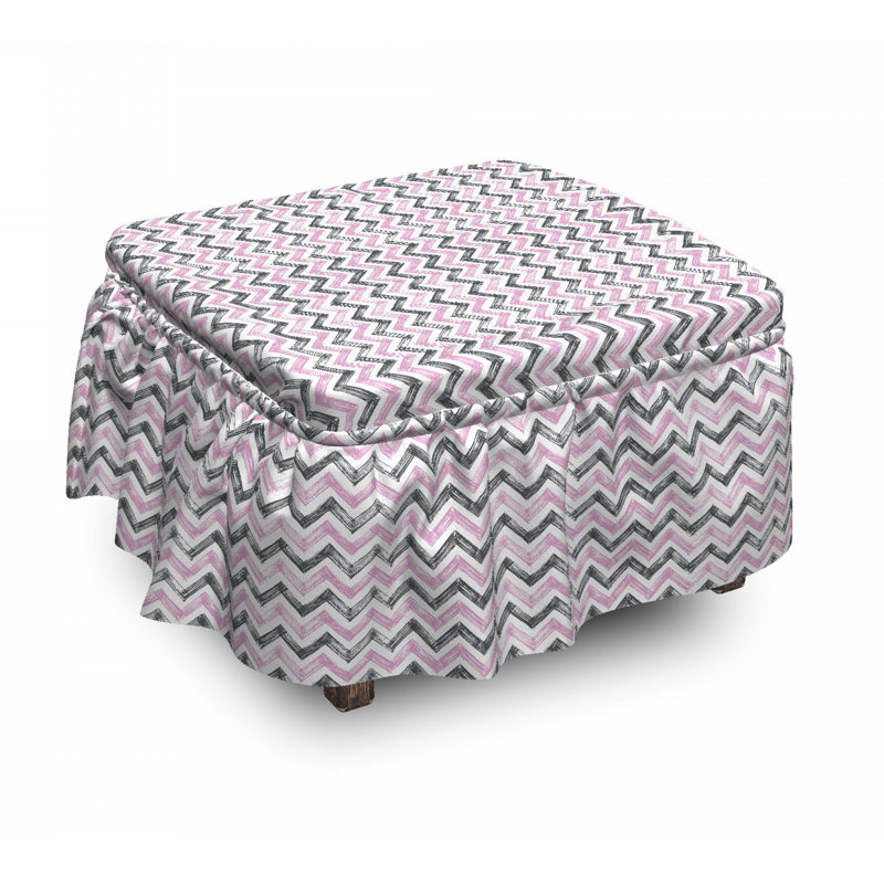 Housse pour à chevrons en zigzag repose-pieds