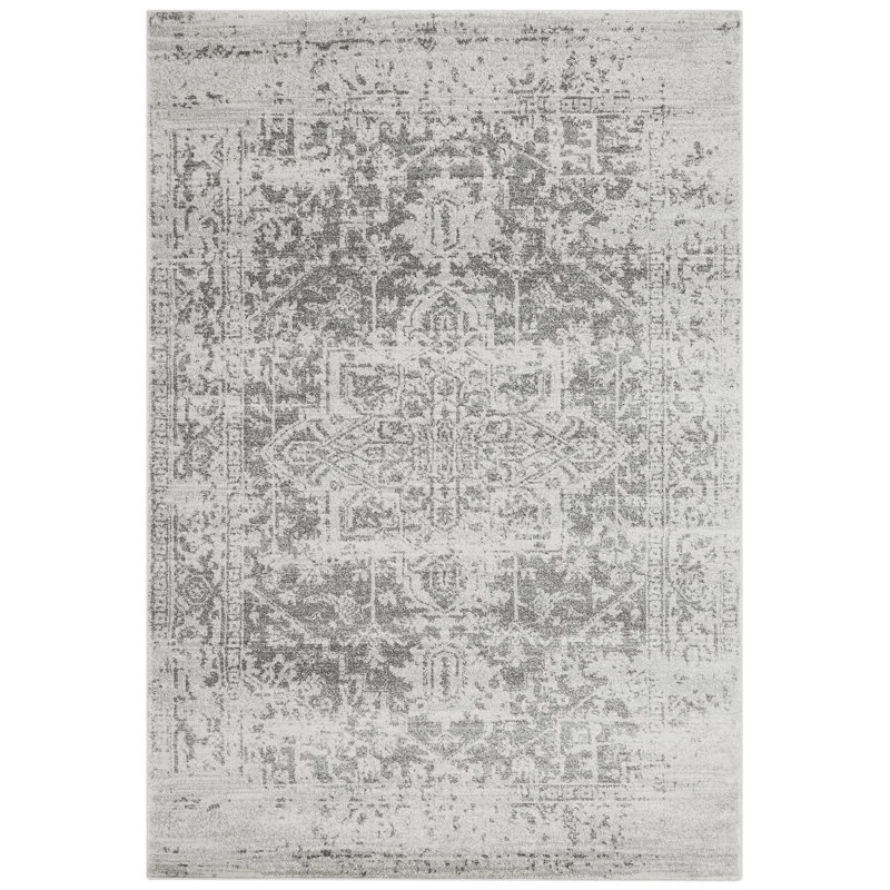 Abdirahman Tufted Grey Area Rug, Rectangle 240 x 340cm