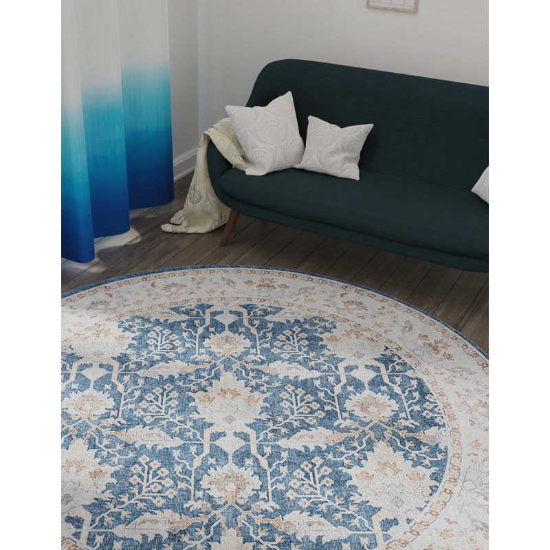 Tapis de couloir traditionnel Guljan, Rond 2 pi