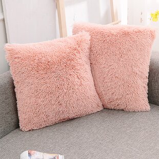 Home Brilliant Blush Pink Pillow Covers 18x18 Pillow Cover Faux Fur Throw  Pillow Covers Fuzzy Fluffy Pillows Accent Valentines Throw Pillows for  Couch