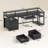 Lucilla Metal Base Computer Desk with Power Outlet-390717743