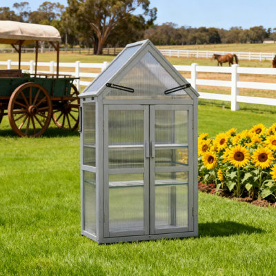 Mini serre - Support pour plante d'intérieur / extérieur à plusieurs niveaux pour le jardin, le patio et le jardinage intérieur