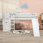Twin Wood Loft Bed With Storge Staircase, Convertible Ladder And Slide-418993915