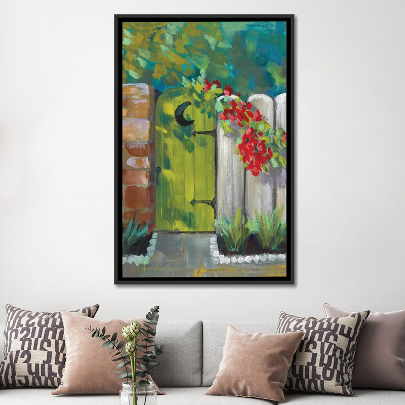 Porte de lune - reproduction d'art murale - toile encadrée, Noir, H 60 po x l 40 po