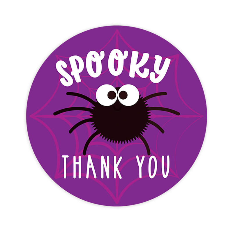 «Thank You Spooky» Mignonne araignée, joyeux Halloween, autocollants