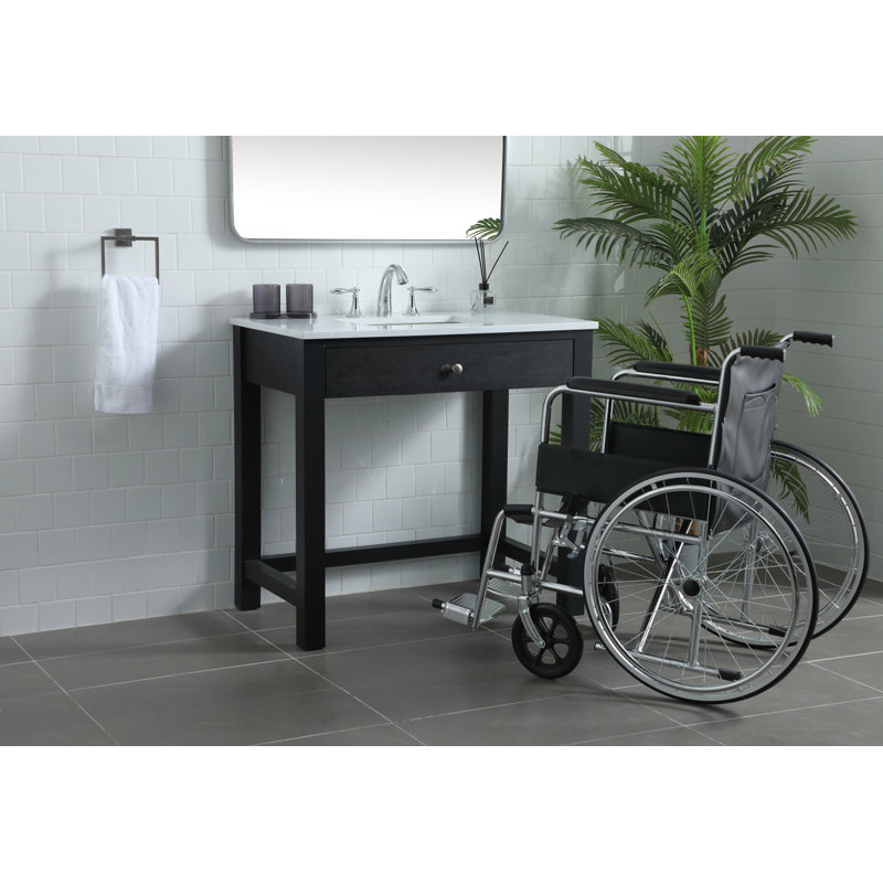 Ensemble de meuble-lavabo simple 36 po Hudson, Noir