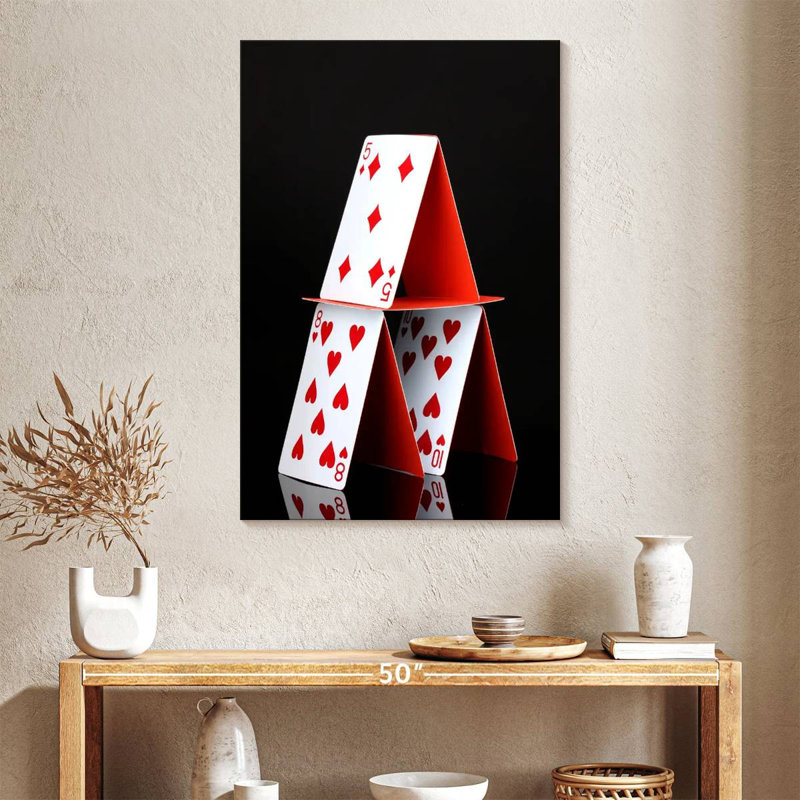 Senne Stacked Playing Cards, 39" H x 26" W