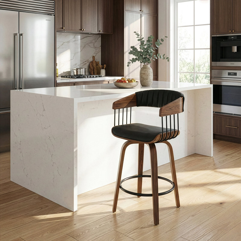 Erlfried Swivel Upholstered Counter Stool,  Counter Stool (26.8" Seat Height)