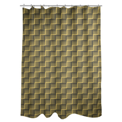 Rideau de douche simple basketweave rayures classic