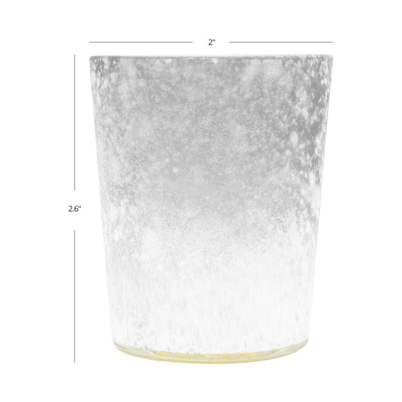 Frosted Glass Tabletop Votive Holder, 2.60" H x 2" W x 2" D, Mauve