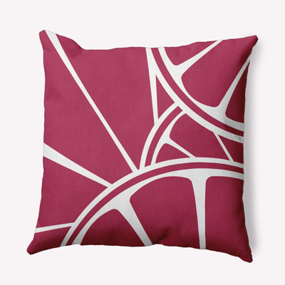 Geometric Indoor/Outdoor Reversible Throw Pillow