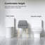 Une toilette, chasse double 1,1 / 1,6, céramique, blanc brillant, siège confortable pour salle de bain, siège à fermeture douce, finition blanche