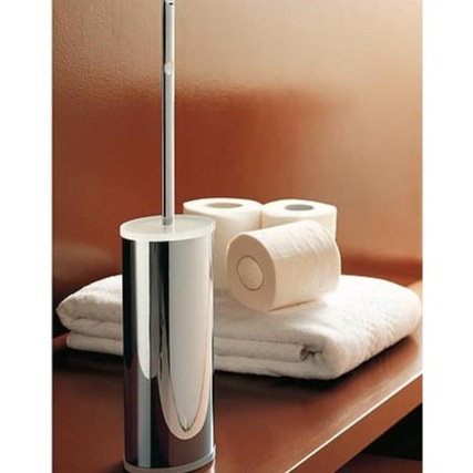 Cor 18,9 po H Brosse de toilette et support autoportant, Orange