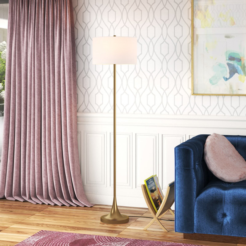 Krieg 62'' Traditional Floor Lamp, Brass