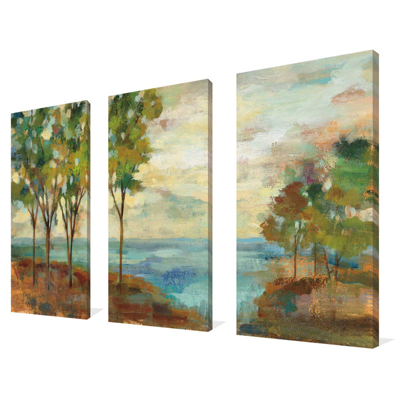 "View of the Lake", ensemble de 3 impressions sur toile