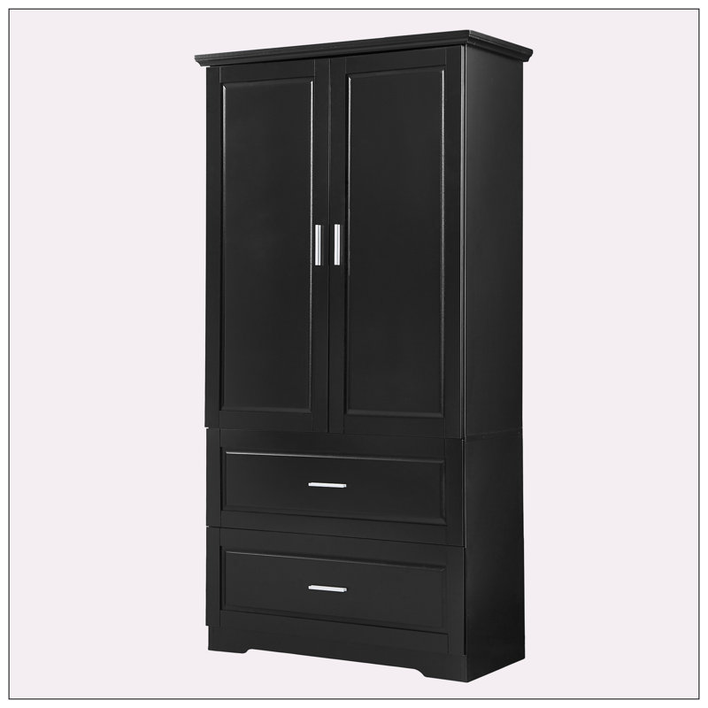 Grande armoire de salle de bain avec 2 portes et tiroirs