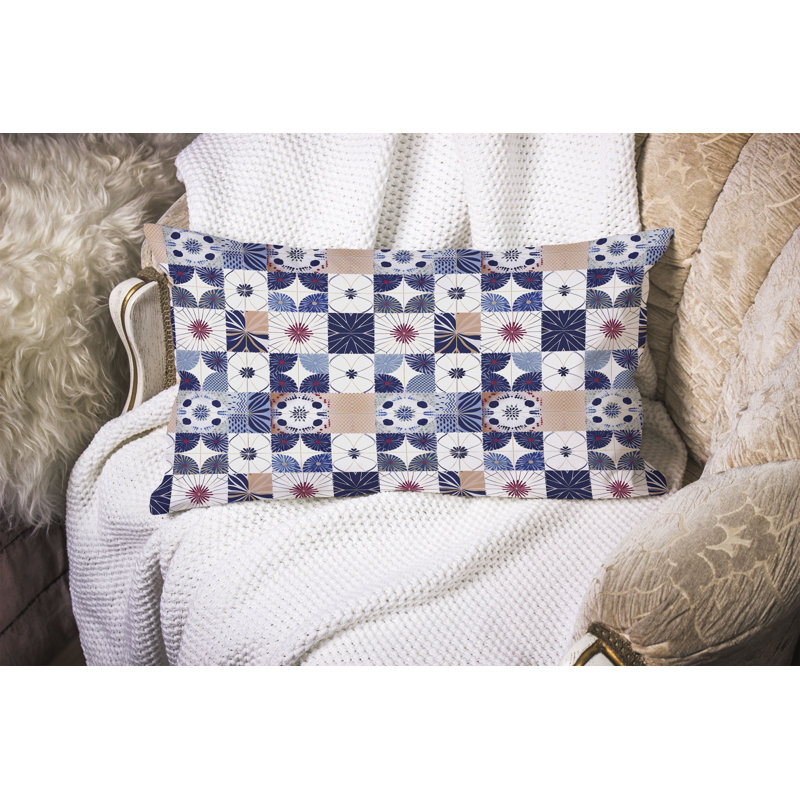 Coussin décoratif Zellige Dreamscapes, Bleu / blanc