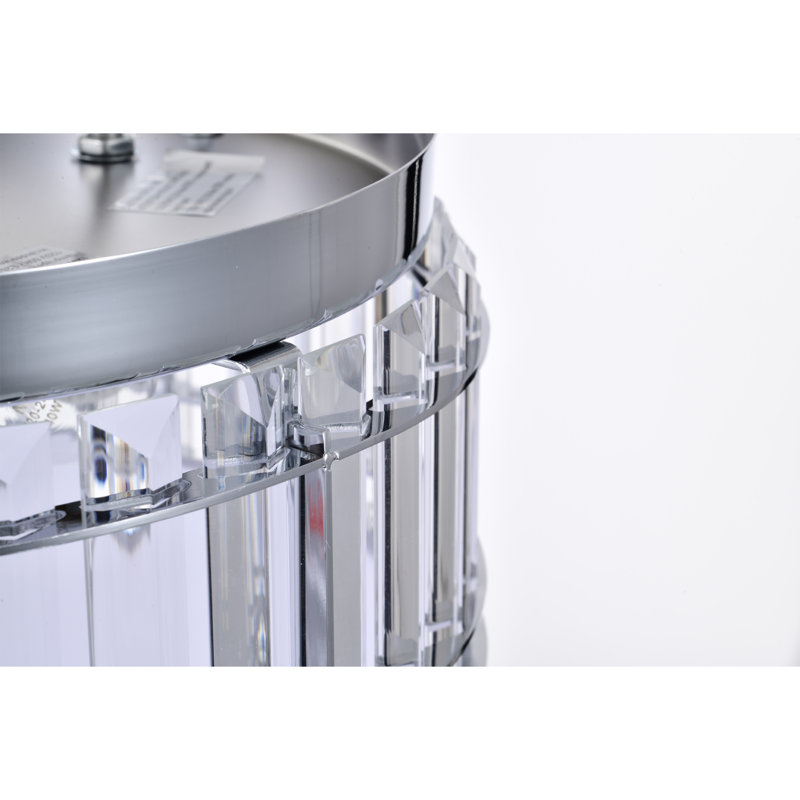 Crystal LED Flush Mount, Chrome Polish