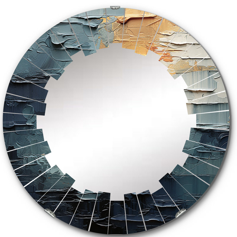 Fringilla - Miroir mural rond Pluto, 24 po x 24 po