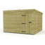 Total Sheds 10ft x 10ft Pent Garden Shed - Single Door - No Windows - Pressure Treated Timber - UK Manufactured