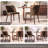 Upholstered Solid Wood Small Dining Chairs - Ergonomic Curve & Plush Padding for Multiple Spaces-1996899380