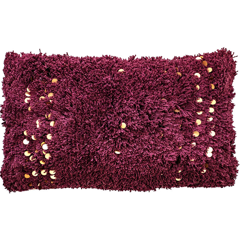 Abstract Rectangle Throw Cushion, Aubergine