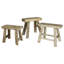 Tabouret d'appoint en bois massif Aaidyn