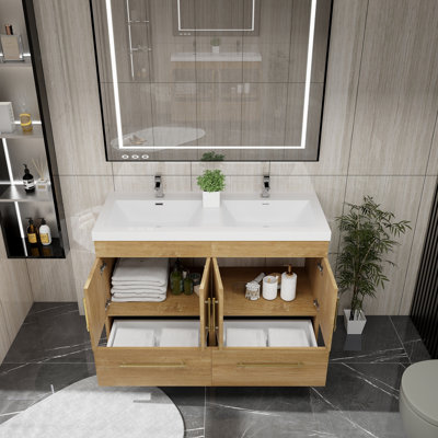 Meuble-lavabo double l 48 po Kyng
