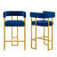 Tabouret de bar moderne de 66 cm (26 pouces) en similicuir avec dossier et repose-pieds-1632883605