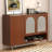 Rattan Shoe Cabinet 25 Pair Shoe Storage Cabinet