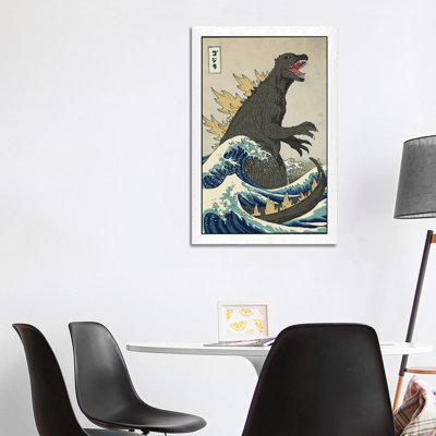 The Great Monster Off Kanagawa by Michael Buxton - Print on Canvas