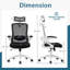 Fauteuil de bureau ergonomique avec support lombaire réglable 
