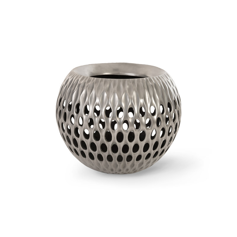 Outdoor Breathe Resin Composite Pot Planter, Aluminum