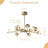 12 - Light LED Sputnik Modern Linear Chandelier
