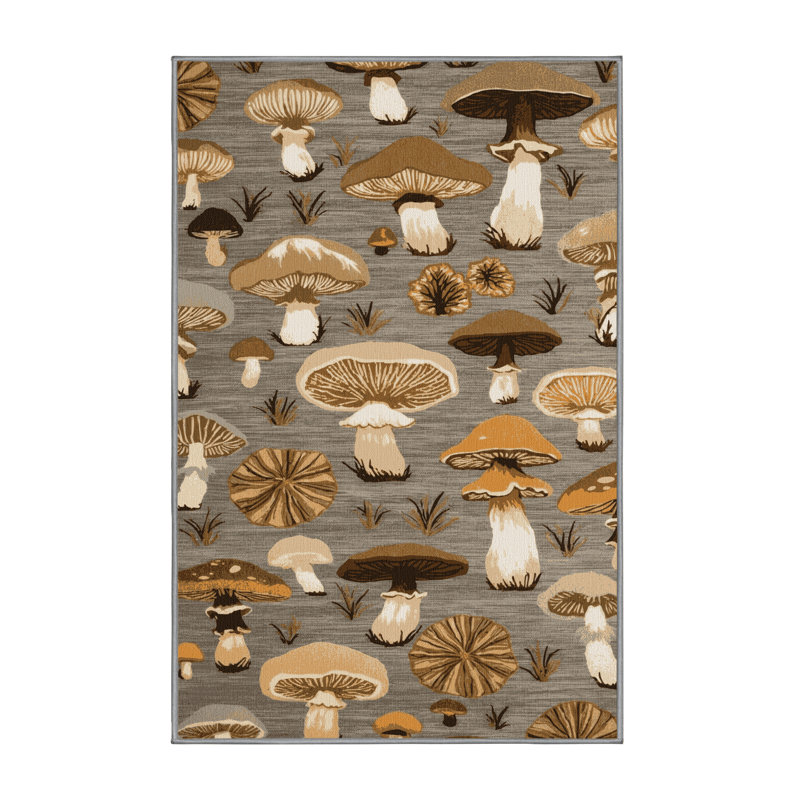 Machine Washable Nature Brown Area Rug, Runner 2' x 4'