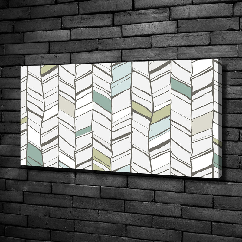 Herringbone Pattern - Print, Canvas, 50cm H x 100cm W x 2cm D