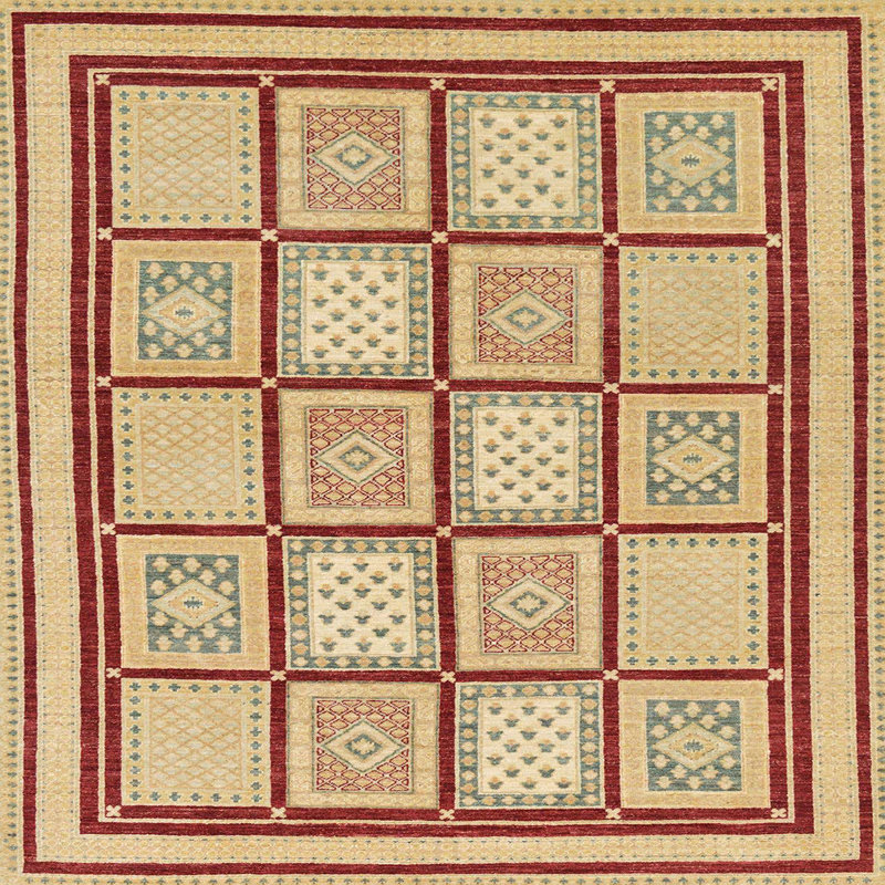 Tapis abstrait moderne 148, Carré 8 pi