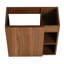 Meuble-lavabo contemporain de 20 po, lavabo en résine, porte à fermeture douce, fixation murale spacieuse, meuble-lavabo moderne à finition noyer 20 po, compact, robuste, couleur