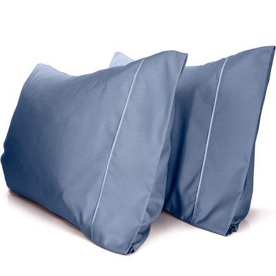 LuxClub 2 PC Oxford Queen Performance Microfiber Solid Pillowcase Set