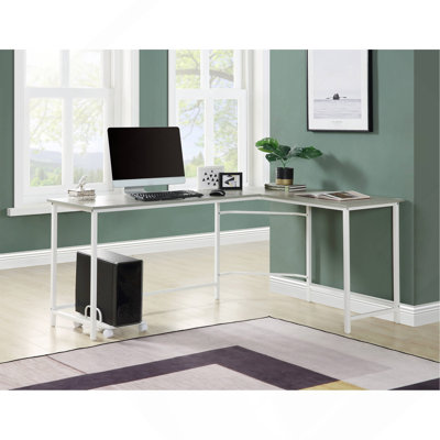 Gray & Computer Desk