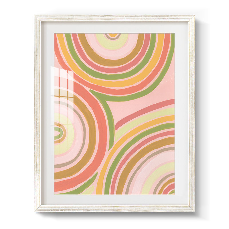 Abstrait arc-en-ciel II - impression encadrée, H 28,5 po x l 20,5 po, Blanc