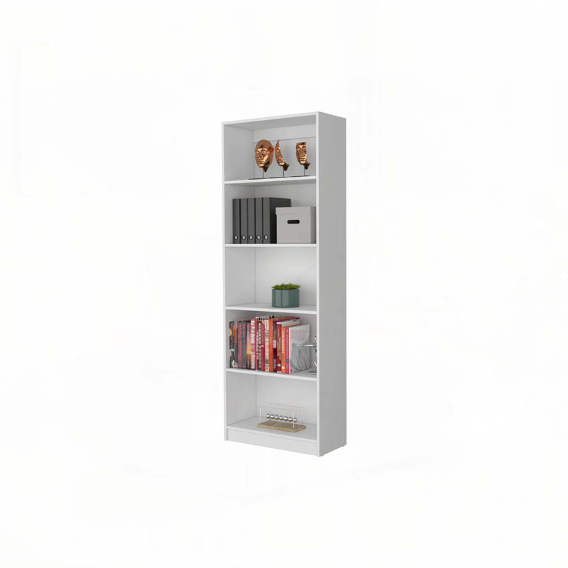 White 5-Shelf Bookcase